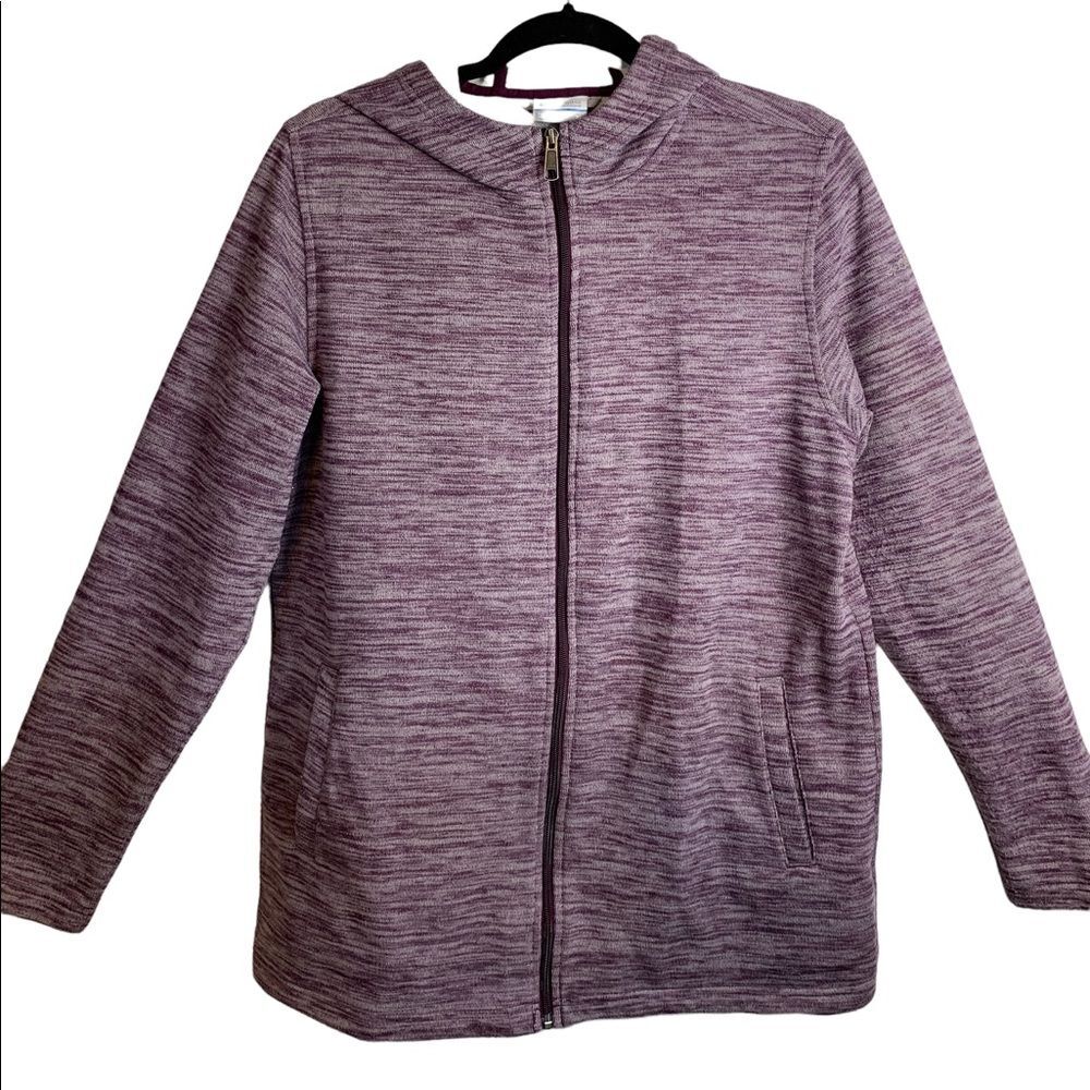 Columbia Zip Hooded Jacket Hoodie Purple Long Sleeve Women's Size XL
